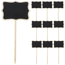 Chalk Board Plant Sticks Signs Chalkboard Price Tags Labels Black Wooden Mini Blackboard Child