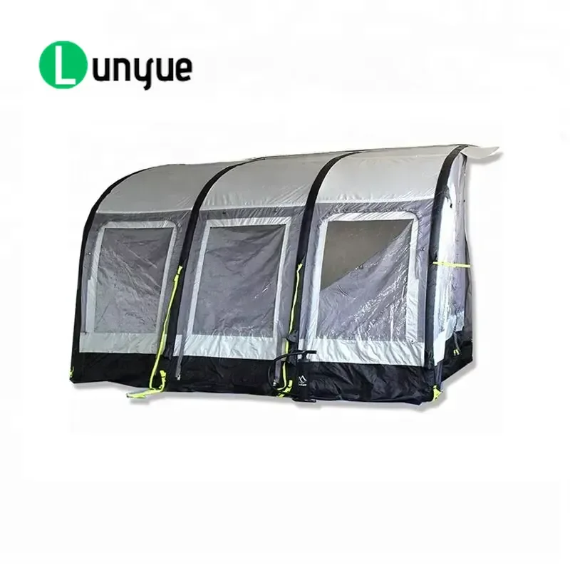 Four Seasons RV Camper Awning Tent 300D Oxford Cloth Double Layer 2000-3000mm Waterproof for Single Family Outdoor Camping