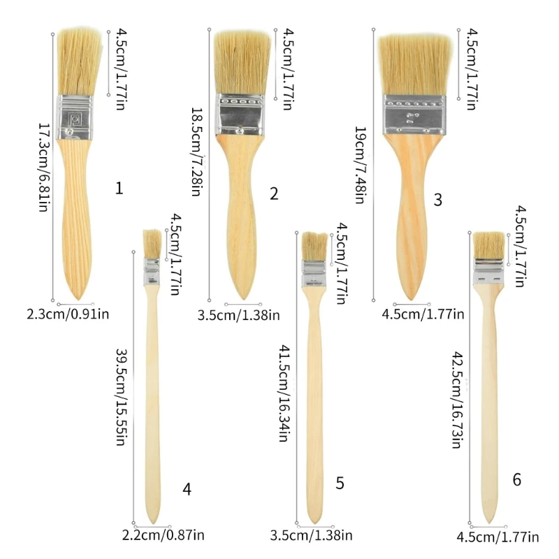Flat Paint Brush Professional Acrylic Paint Brush Furniture Brush Cleaner for Wall Cabinet, Watercolor/Acrylic Painting