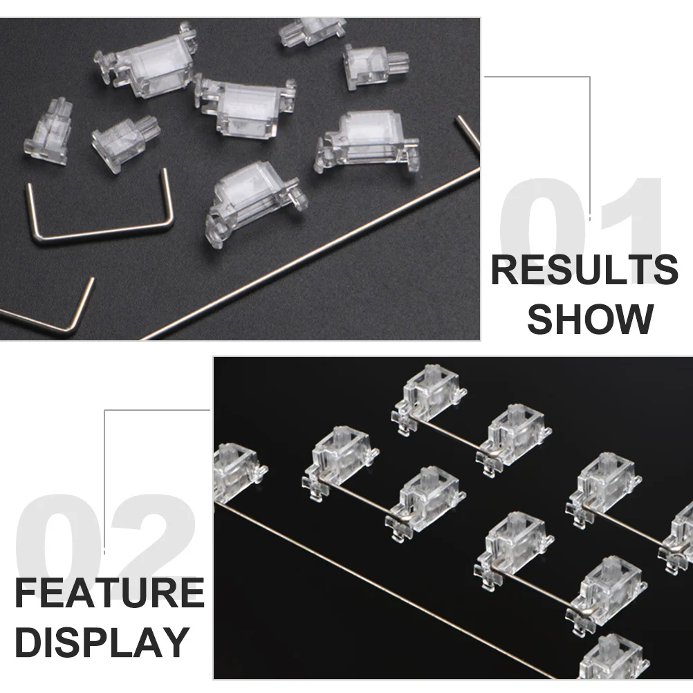 

1Set Keyboard Mount Plate Stabilizer Kit 6.25u 2u Satellite Shaft Mechanical Keyboard Accessory Large Keycap Computer