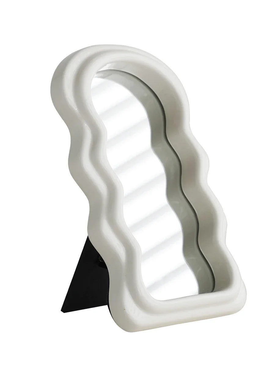 

Simple Ins Makeup Mirror Bedroom Bedside Dressing Table Decorative Mirror Desktop Shaped Ornaments