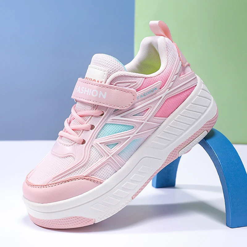 

2025 New Girls 4 Wheel Roller Shoes breathable Roller Skates Sport Shoes Boys Straight Row Roller Skates Shoes Low Top Sneakers