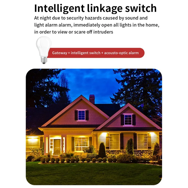 B47C Tuya Smart Home Drahtlose Alarm System Sound Und Licht Alarm Sensor Detektor Intelligente USB Powered Sensor Zigbee