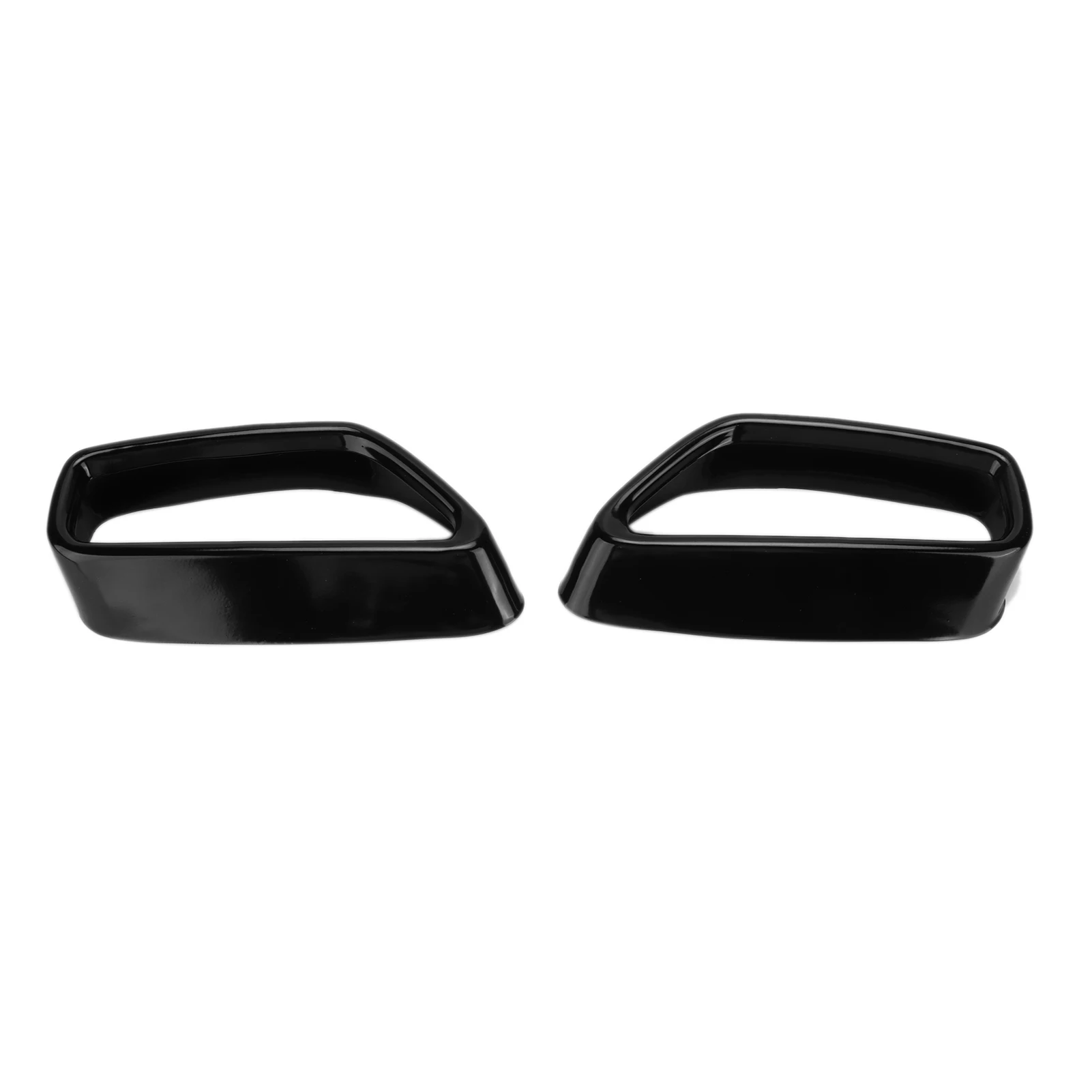 2pcs Exhaust Tail Pipe Tip Cover Gloss Black Replacement for 5 Series G30 G38 2018‑2021