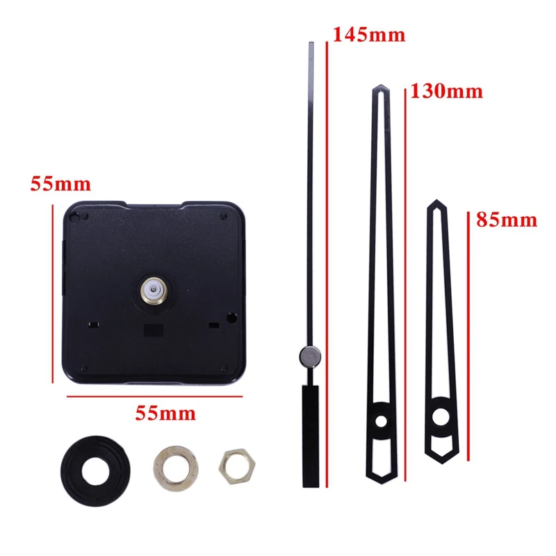 10 Set Vervanging Wandklok Reparatie Onderdelen Slinger Beweging Mechanisme Kwarts Klok Motor Met Wijzers & Fittings Kit