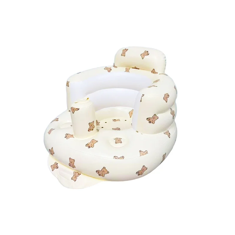 Inflatable Baby Seat Infant Learning Sofa Anti-Fall Spine Protection Portable Chair for 0-24