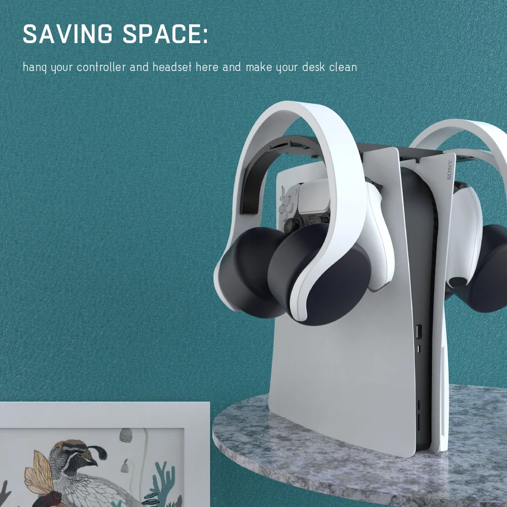 Soporte para Gamepad PS5, auriculares duales, soporte para Playstation 5, accesorios para consola de juegos, nuevo