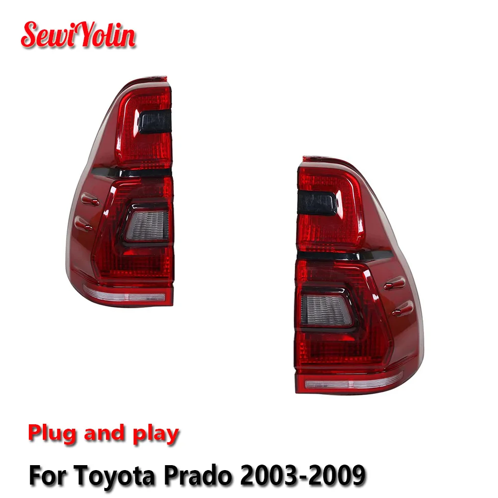 

Автомобильные светодиодные задние фонари, аксессуары для Toyota Prado 2003-2009, автоматический задний противотуманный фонарь DRL, стоп-сигнал поворота Plug and Play