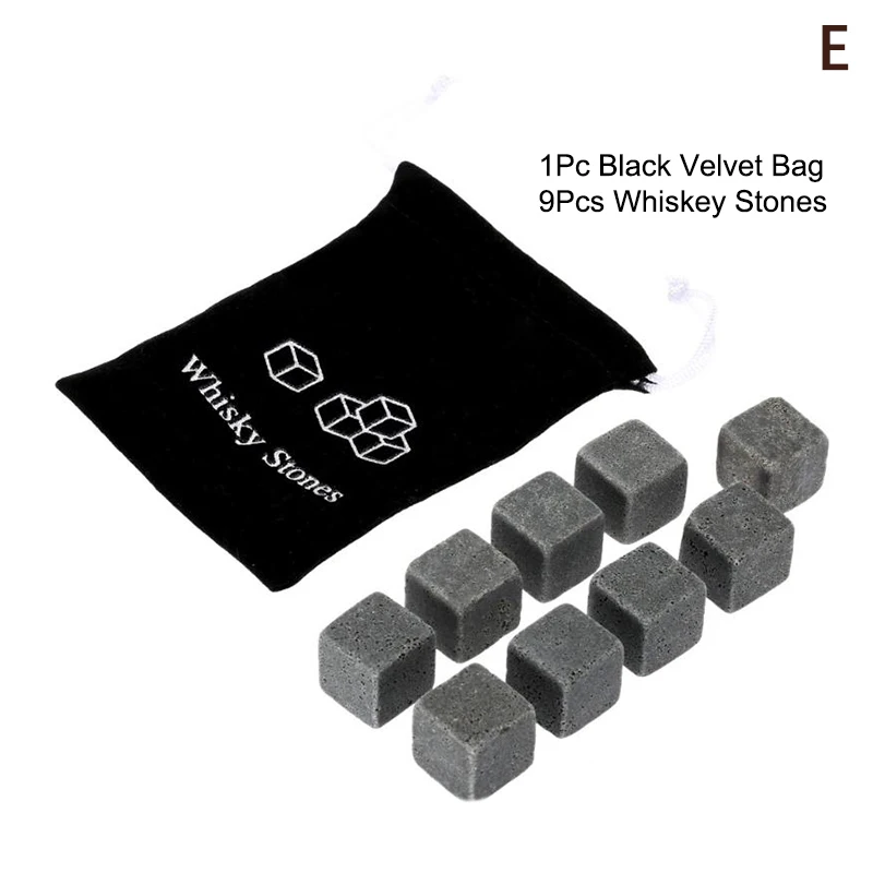 Father'S Day Gift For Men  Stones Set 8 Pcs Granite Ice Cubes+ 2 Pcs Cups For Whisky In Wooden Bottle Box Present For Dad