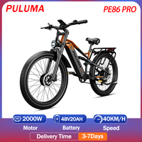 PULUMA PE86 Pro Electric Bike 2000W Motor 48V20AH Battery Mountain Electric Bicycle 26*3.0 Inch Fat Tire Hydraulic Brake E-bike