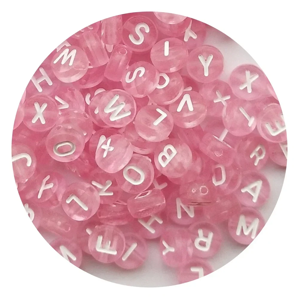 Acrylic Multicolor Letter Beads, 100-500pcs