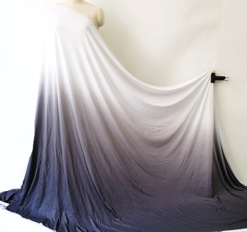 1 Meter x 1,5 Meter Graduell verlaufender Ombre-Strickstoff aus Spandex für Trainingskleidung und lateinamerikanische Tanzbekleidung – Detail 12