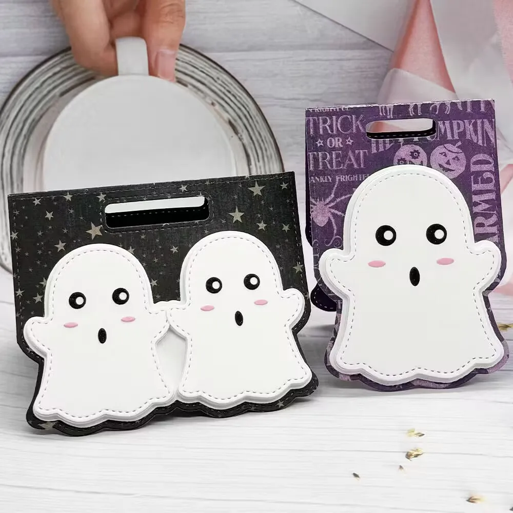 KLJUYP Ghost Bag Topper Metallo Fustelle Stencil per Scrapbooking fai da te/album Decorativo Goffratura Carte di carta fai da te