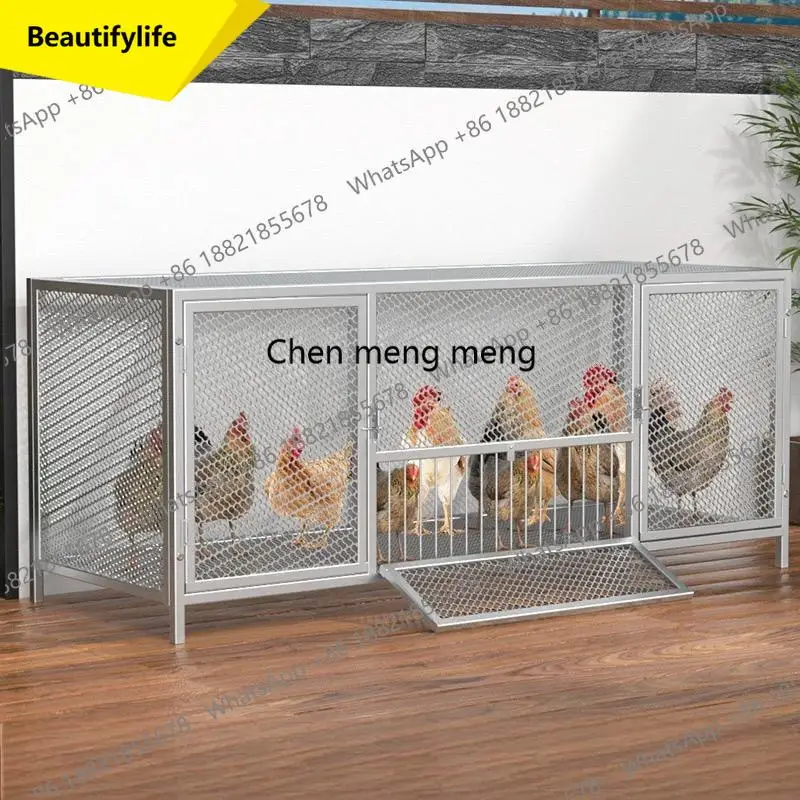 A55 Small Square Tube Chicken Coop  Heavy-duty Wire Mesh Poultry Cage  Suitable for Outdoor Backyard Farms  Secure Rabbit Cage