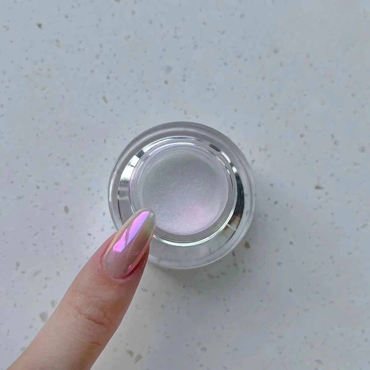 7 colori Moonlight Nails Powder Aurora Aurora Pearl White Chrome scrubbing Powder Effect Laser Moon-light Powder