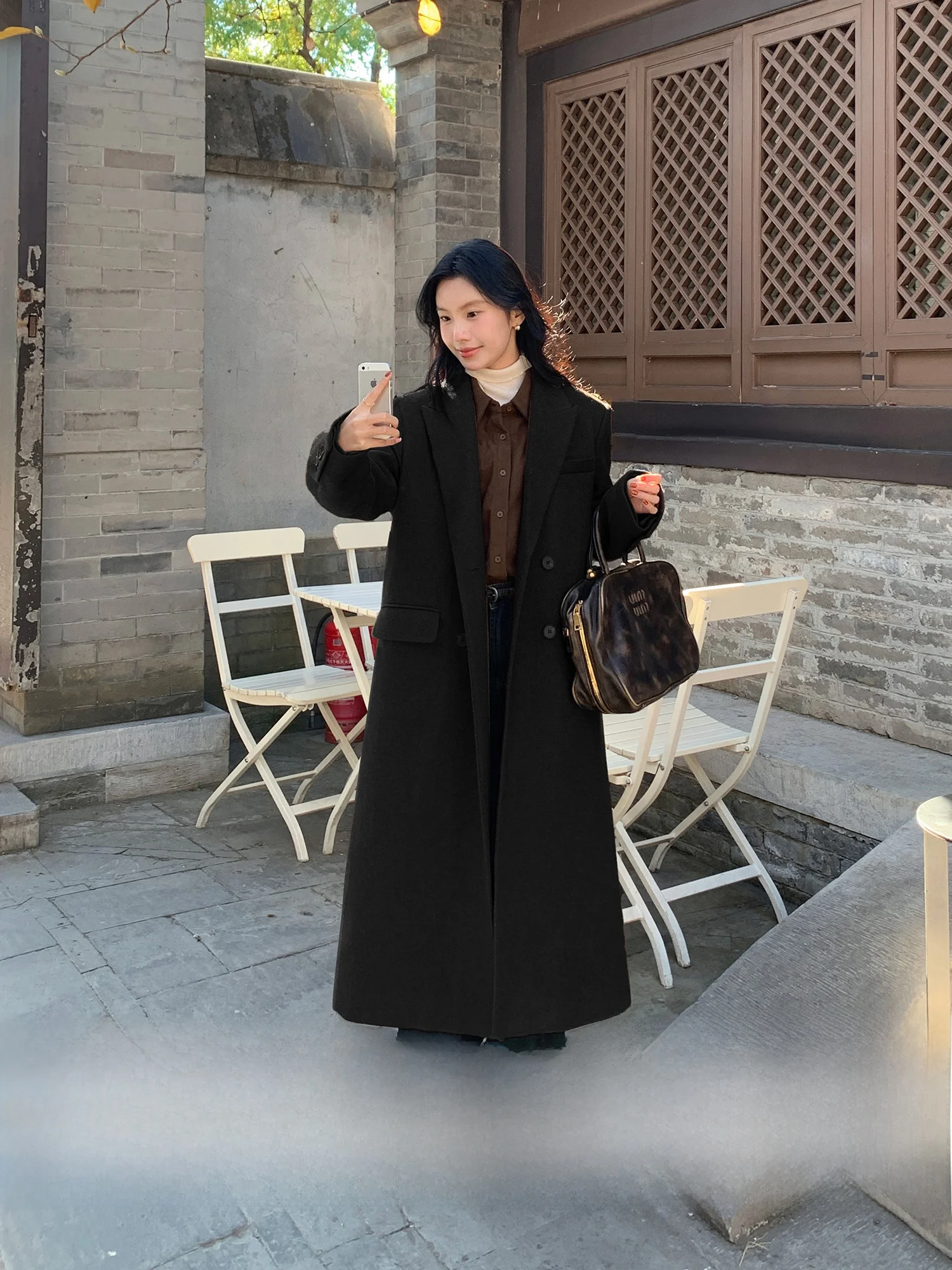 

Женское свободное шерстяное пальто Mulvan, зимнее длинное пальто на хлопковой подкладке, корейское пальто премиум-класса, модное