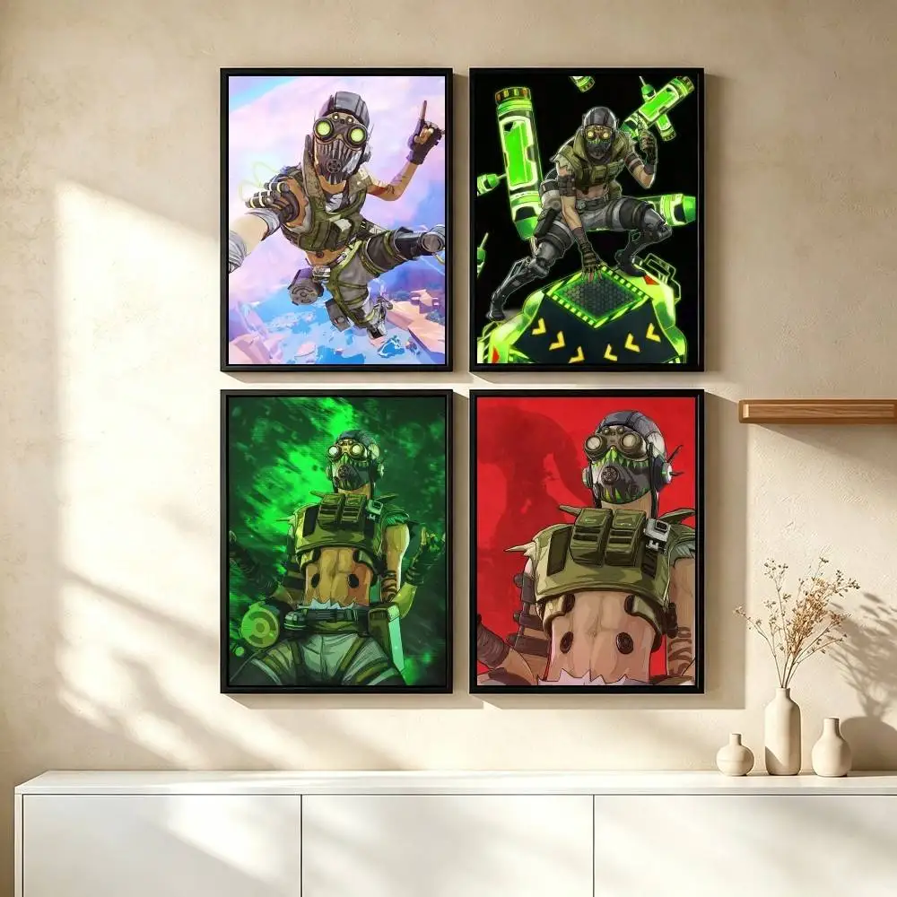 A-Apex Legends Octane Game Poster Waterproof Wall Art Sticker For Bar Living Room Vintage Decor High Quality Print Gift