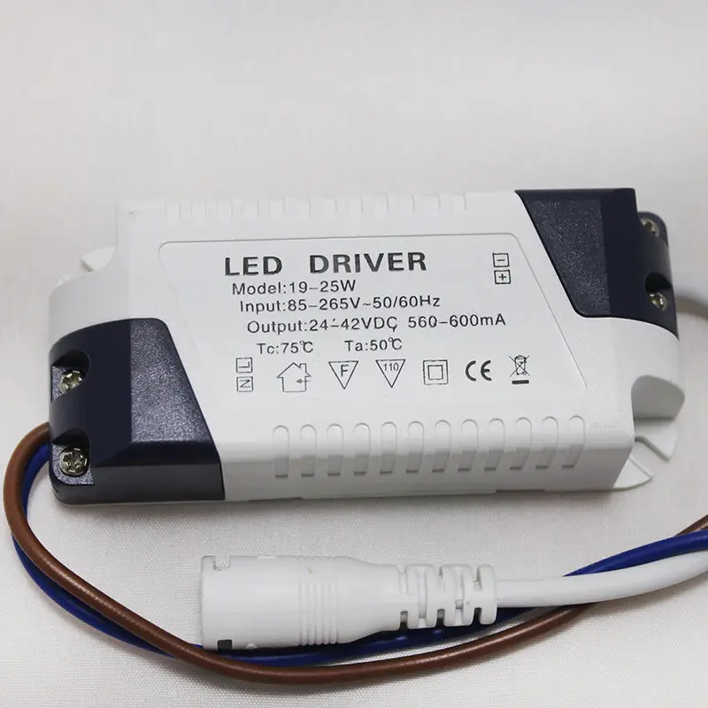 Controlador de luces Led de 19-25W, fuente de alimentación de 20W/22W/23W/24W/25W, transformador de iluminación, salida de AC85-265V: