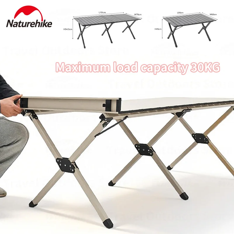 MOBI GARDEN Egg Roll Table Folding Table Camping Table All-in-one Portable Outdoor Picnic Equipment Furniture Set Load 30KG