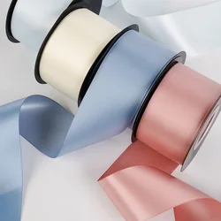 18meters/roll 50mm Double Faced Satin Ribbon For Wedding Christmas Party Decoration Handmade DIY Bow Craft Ribbons Card gift