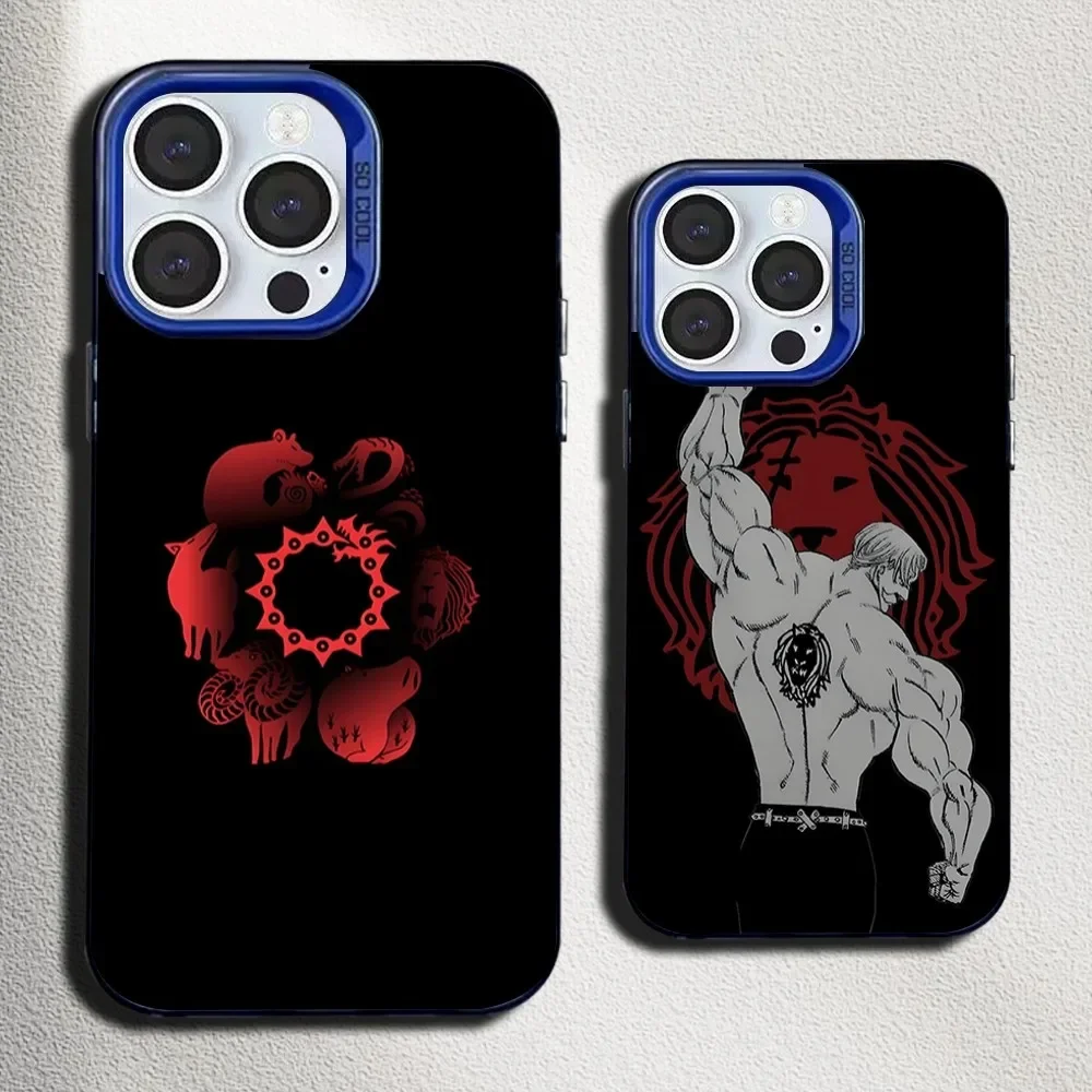 

SDS S-Seven D-Deadly Sins Phone Case For iPhone 16,15,14,13,12,11,Mini,Pro,SE,MAX Blue Matte Silicone Cover