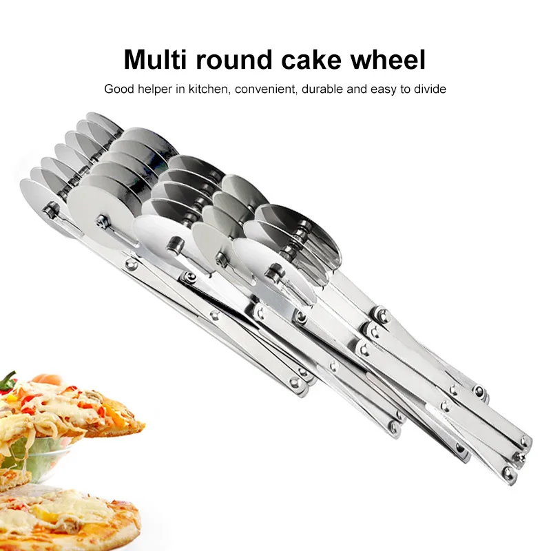 3/4/5//6/7 Wheel Cutter Dough Divider Knife Flexible Roller Blade Pizza Pastry Peeler Stainless Steel Baking Pan Tool