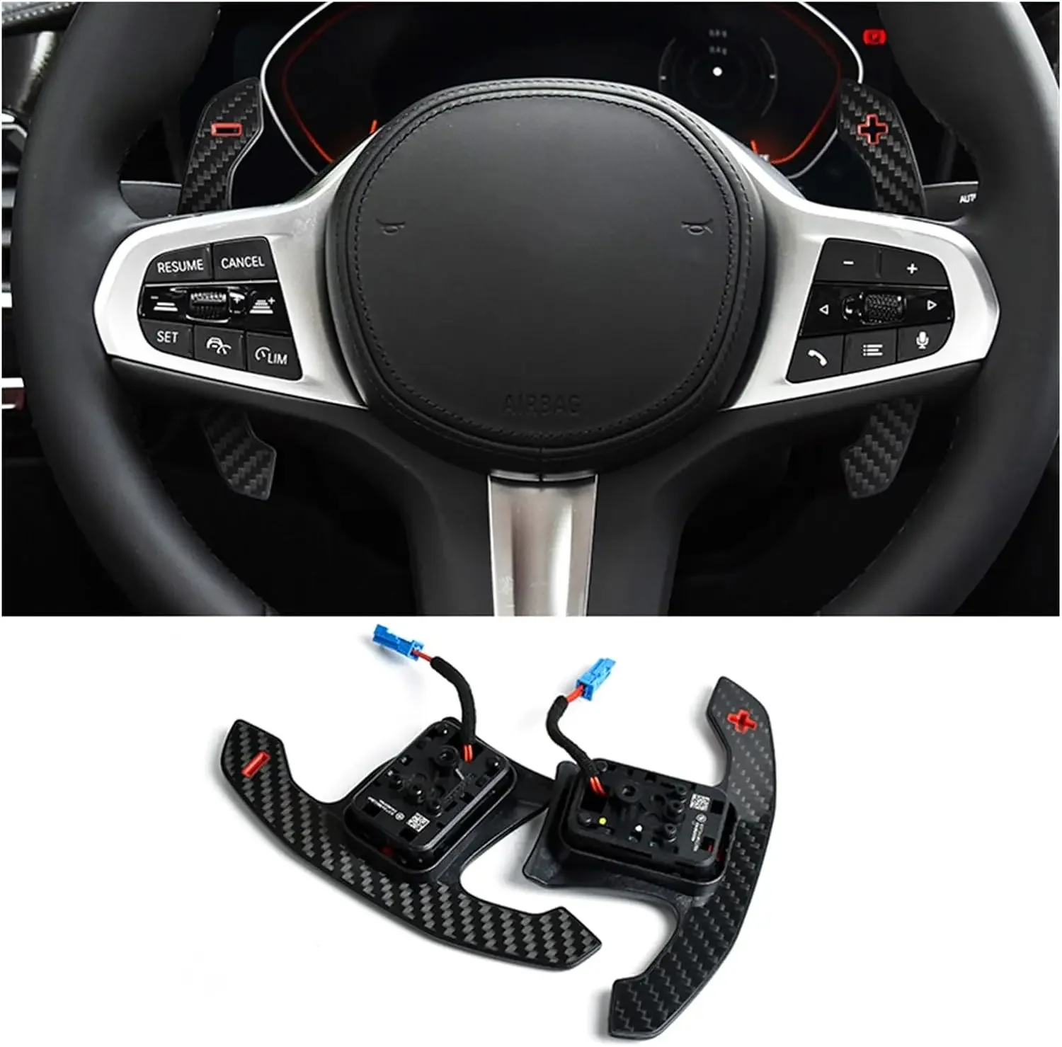 

Carbon Fiber Steering Wheel Extension Lever Shifter Suitable For BMW G20 G30 G31 G32 G12 G01 G02 G05 M3 M4 F10 F30 F32 F33