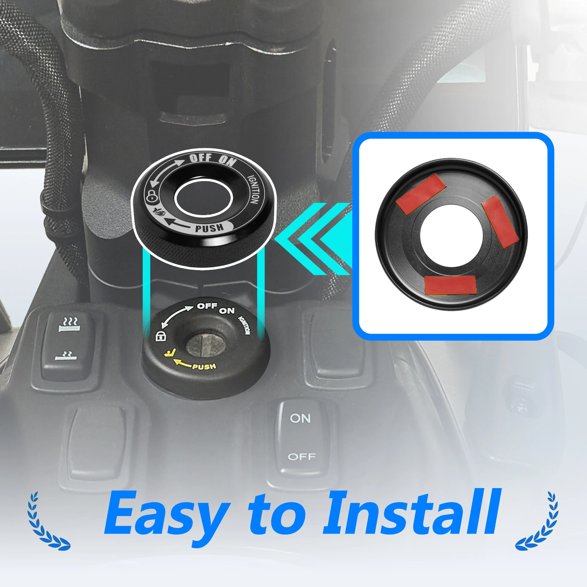 GoldFire CNC Aluminum Ignition Switch Cover for Can-Am Canyon / Redrock / XT (2025-2026) – Durable Start Lock Protective Cap