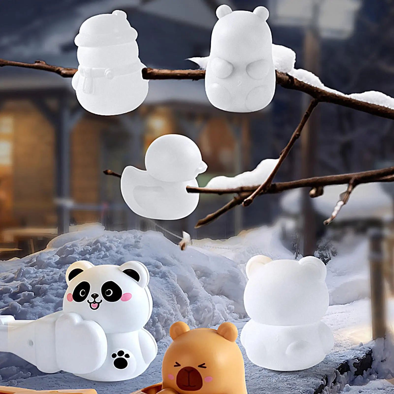 Im Freien Schneeball Clip Schnee Greifen Klemmen Werkzeug Große Capybara Cartoon Schneebälle Grabber Werfen Schnee Ball Sport Spielzeug Kinder Geschenk