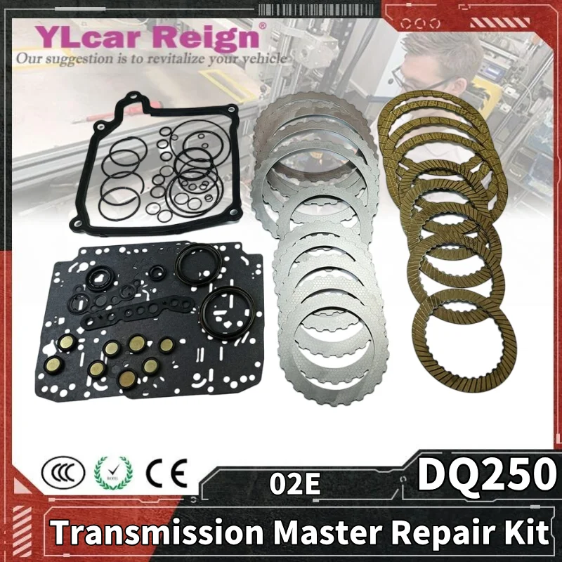 

DQ250 02E Auto Transmission Master Overhaul Repair Kit Gaskets Seals Friction Steel Plate For VW Beetle Golf Jetta Tiguan Passat