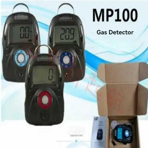 Прочный интеллектуальный анализатор индивидуальной защиты MP100, одиночный детектор газа для простых регистрации данных H2, умные газоанализаторы