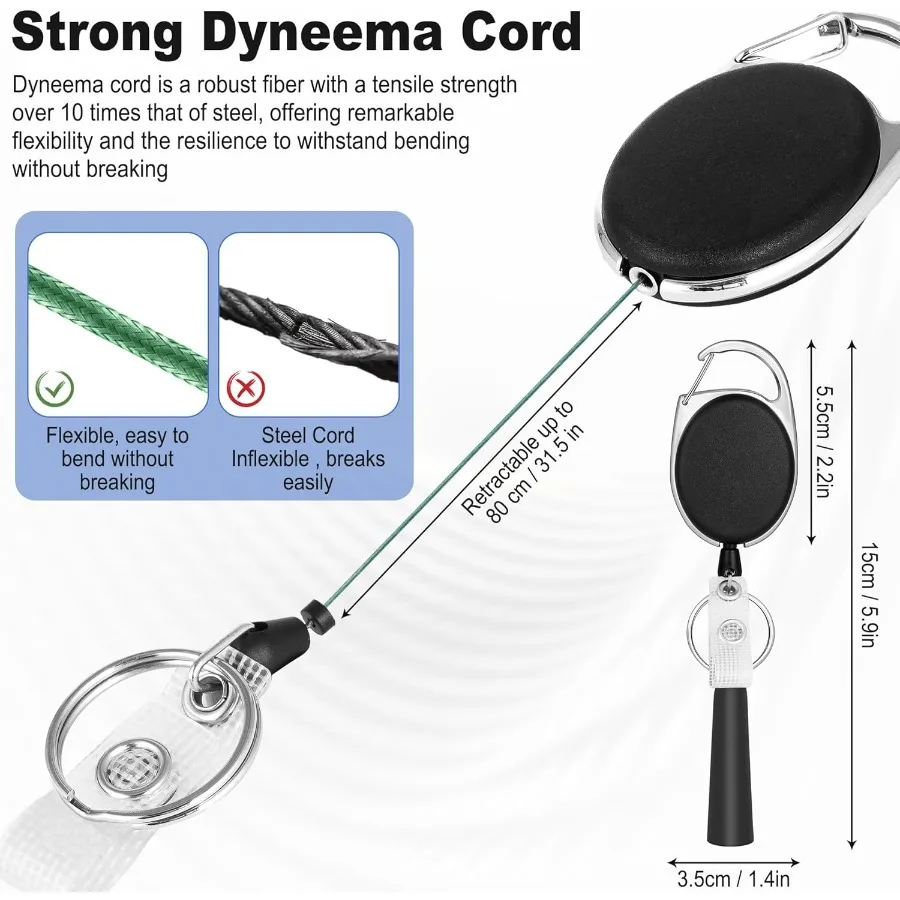 4 عبوات من حامل القلم القابل للسحب مع سلك Dyneema مقاس 31.5 بوصة من السيليكون المرن وحامل التقشير القابل للسحب مثالي لميكانيكي Carpente Nues
