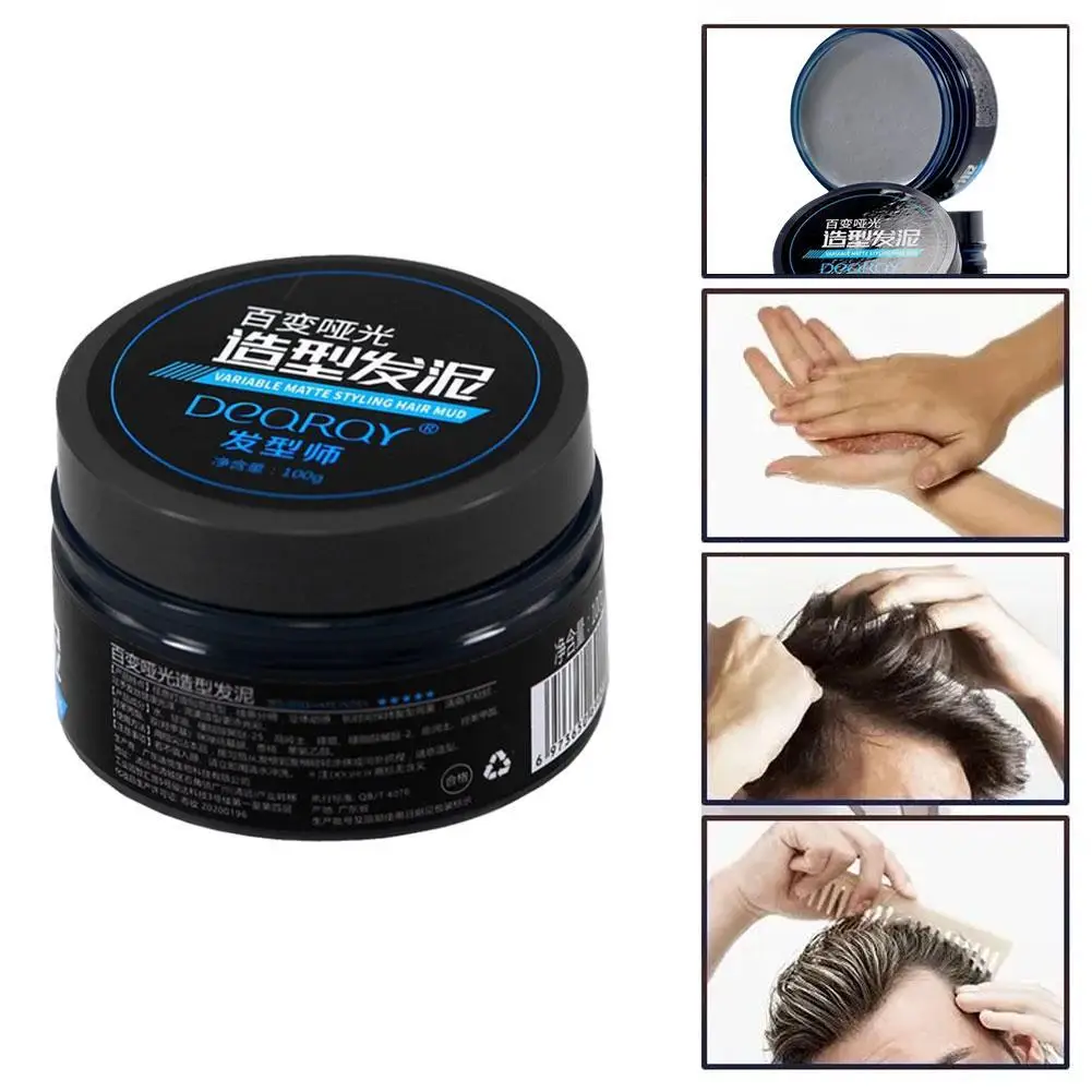 

Hair Styling Clay Daily Use Mens Hair Fashion Matte Finished Clay High Strong Hold Low Shine Hair Styling Wax Creme