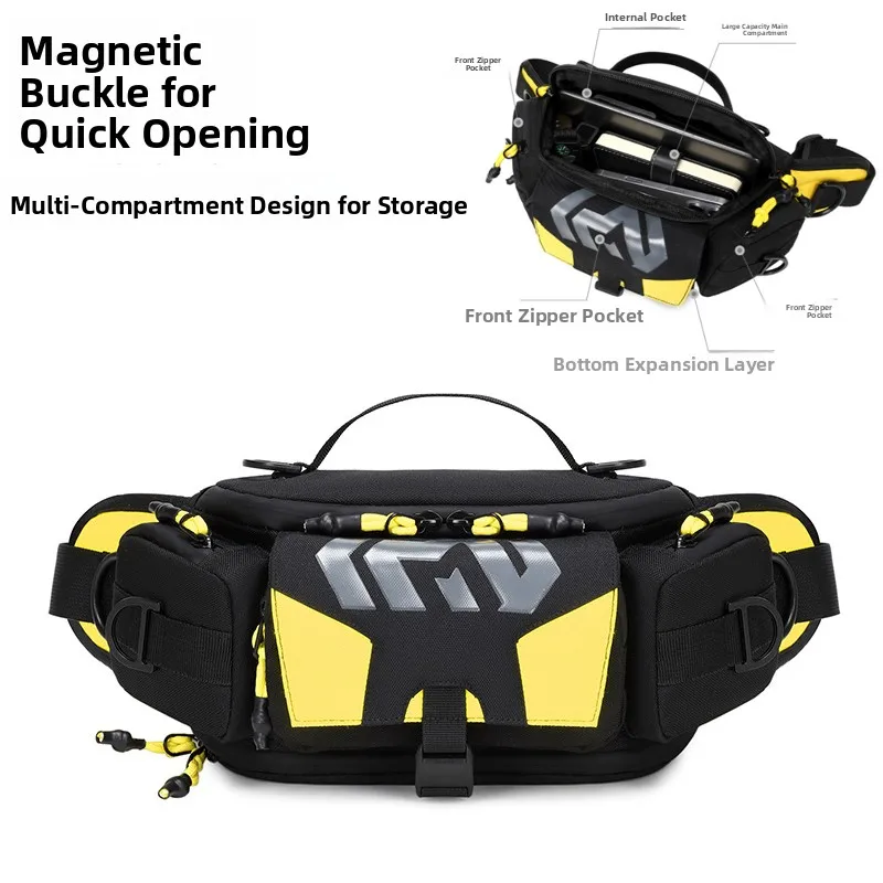 

Мужская уличная мотоциклетная спортивная водонепроницаемая нагрудная сумка для верховой езды, большая вместительная дорожная портативная поясная сумка через плечо на одно плечо...