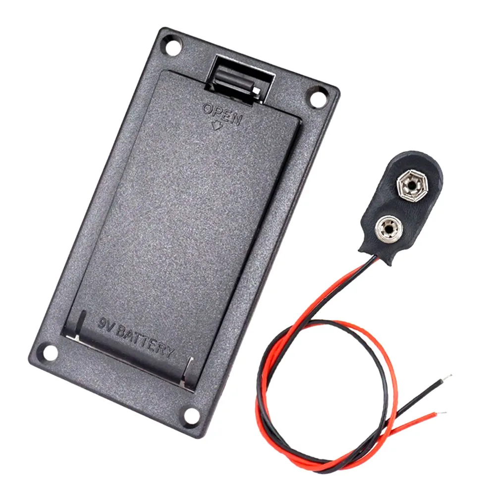 Battery Holder 9V Battery Box Plastic Material Power Supply Solution Guitar Performance For Active Bass Guitars