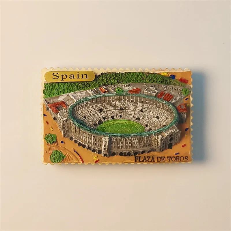 Spanish landmark Ronda Bullring: Visual 3D souvenir decoration resin fridge magnet