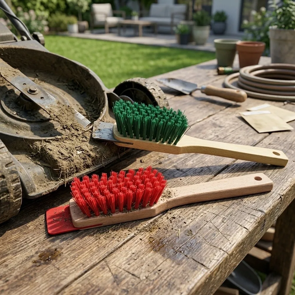 2pcs Scrubbing Brushes With Stiff Bristles Rust Dirt Paint Removal Cleaning Brushes For Outdoor Gardening Cleaning Scrub Brush