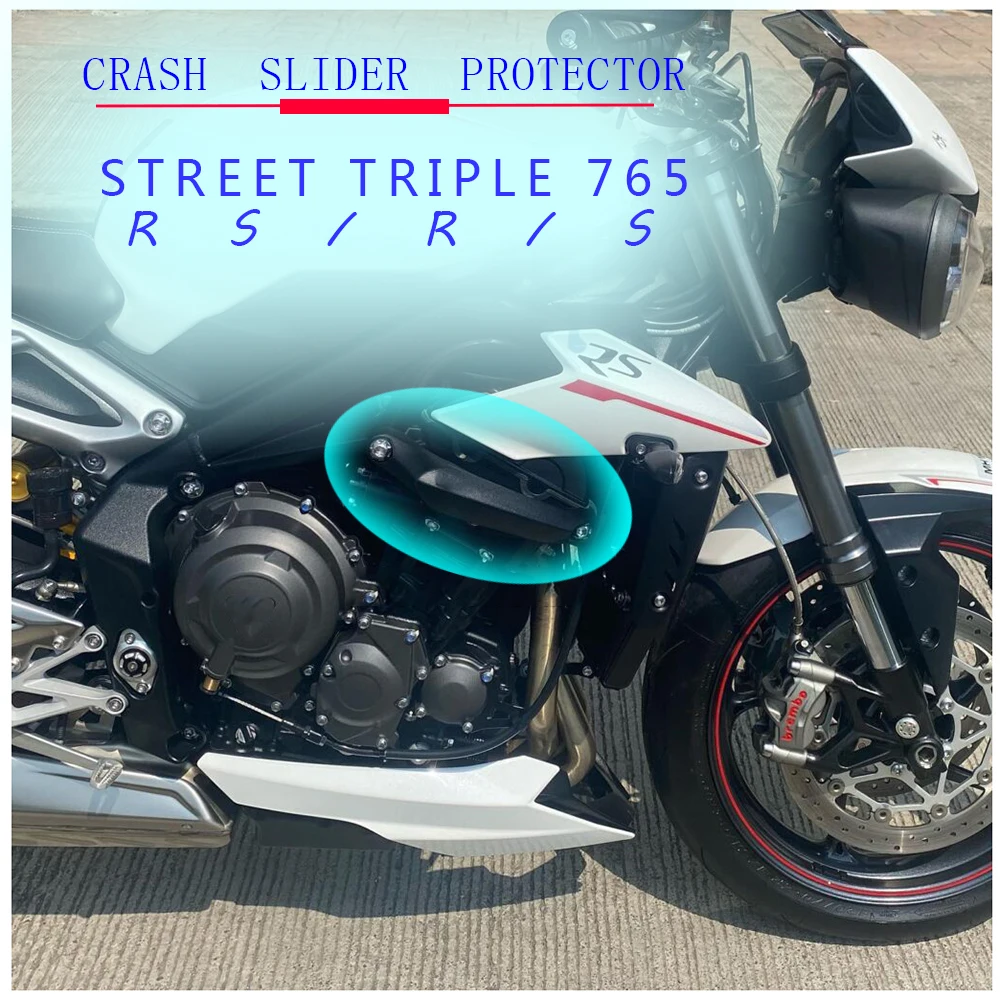 

New Motorcycle Parts Falling Engine Protetive Guard Cover Crash Bar Frame Protector Bumper FOR Street Triple 765 R S RS 675 R