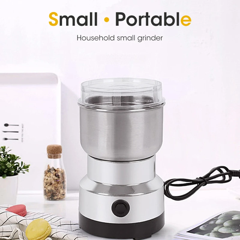 Stainless Steel Electric Coffee Bean Grinder Nut Seed Herb Grind Spice Crusher Mill Blender With 4 Blades