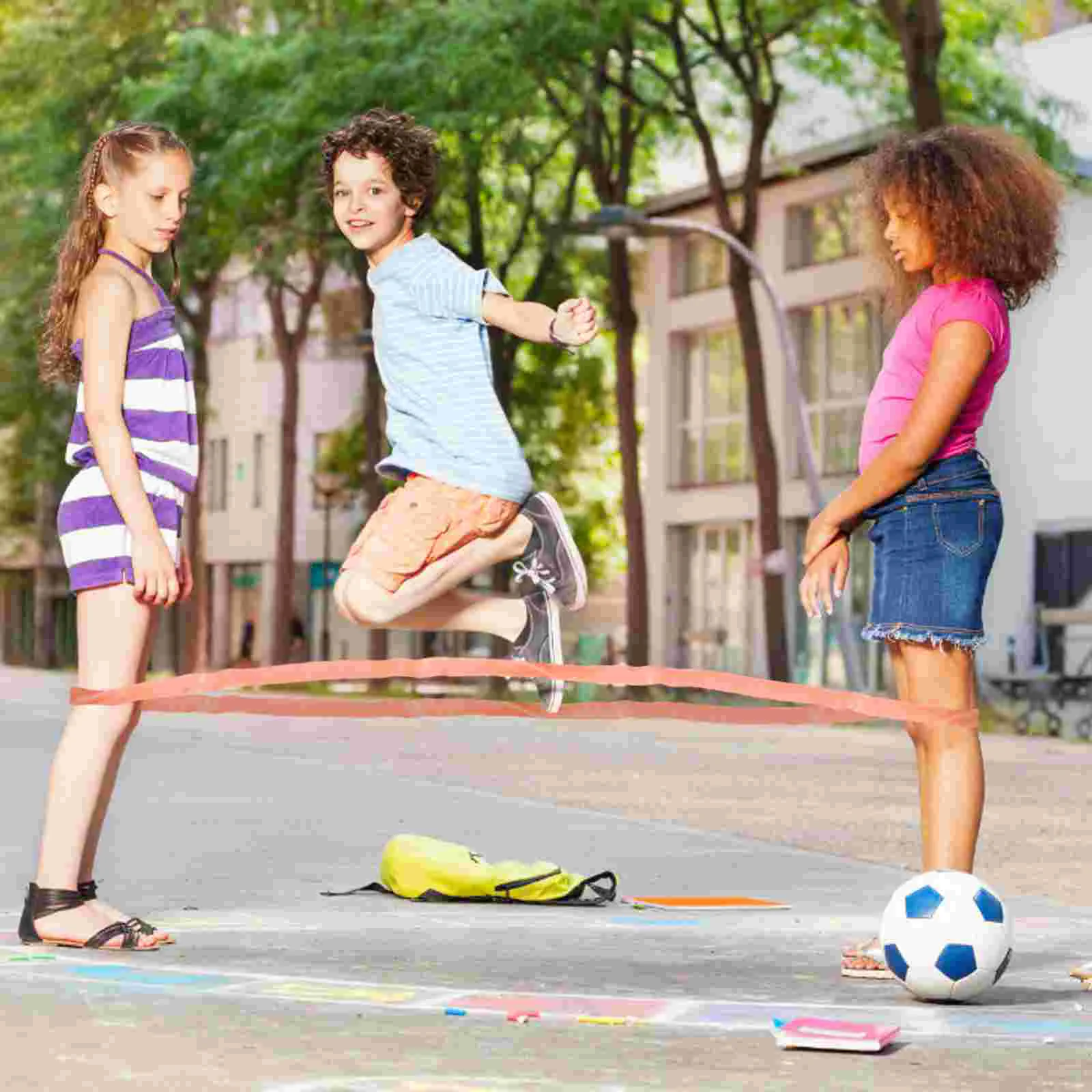 Speed Jump Rope Outdoor Toys Kids Clockwork Jumping for Child Skipping Elastic Ropes Funny Stretch Campus