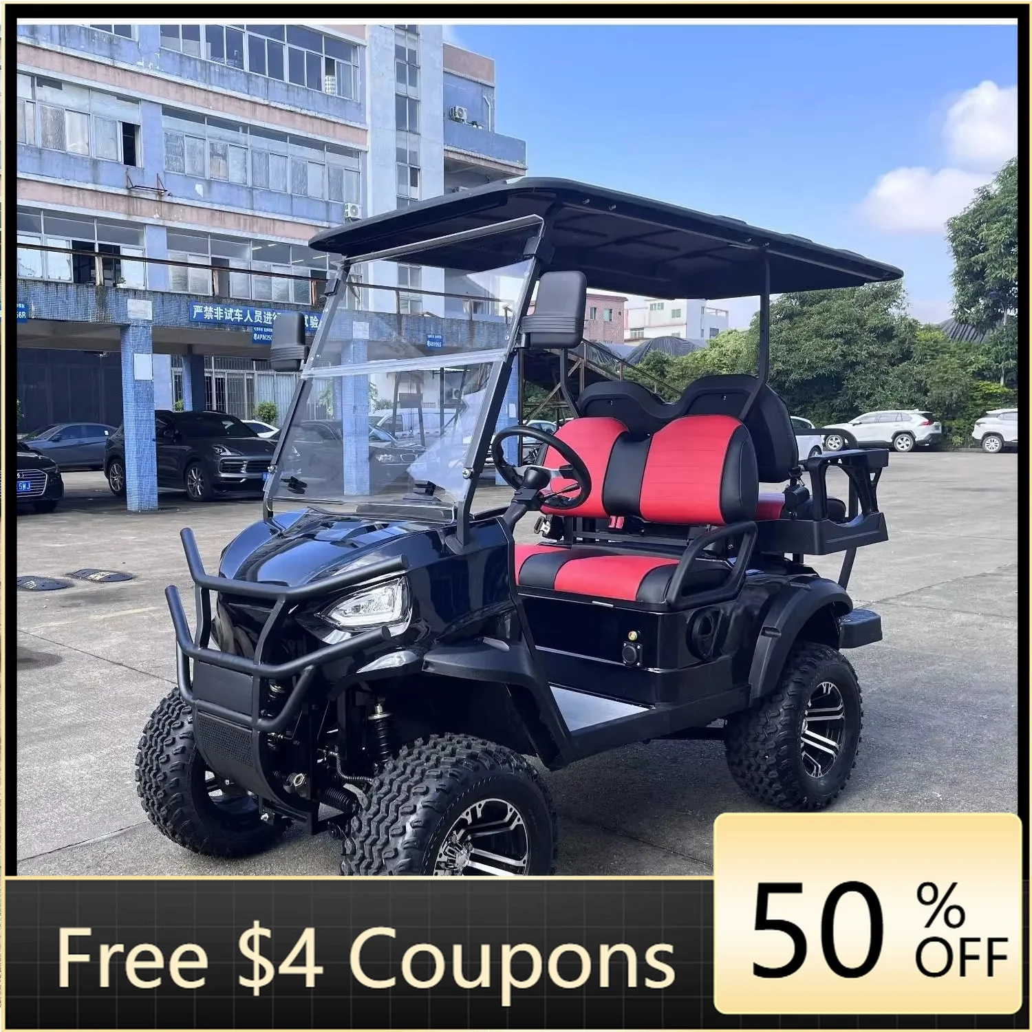 WB  4 Wheel Golf Cart with Lithium Battery Electric Scooter 4 Seater Golf Cart Farm Hotel Cart with CE DOT Approval