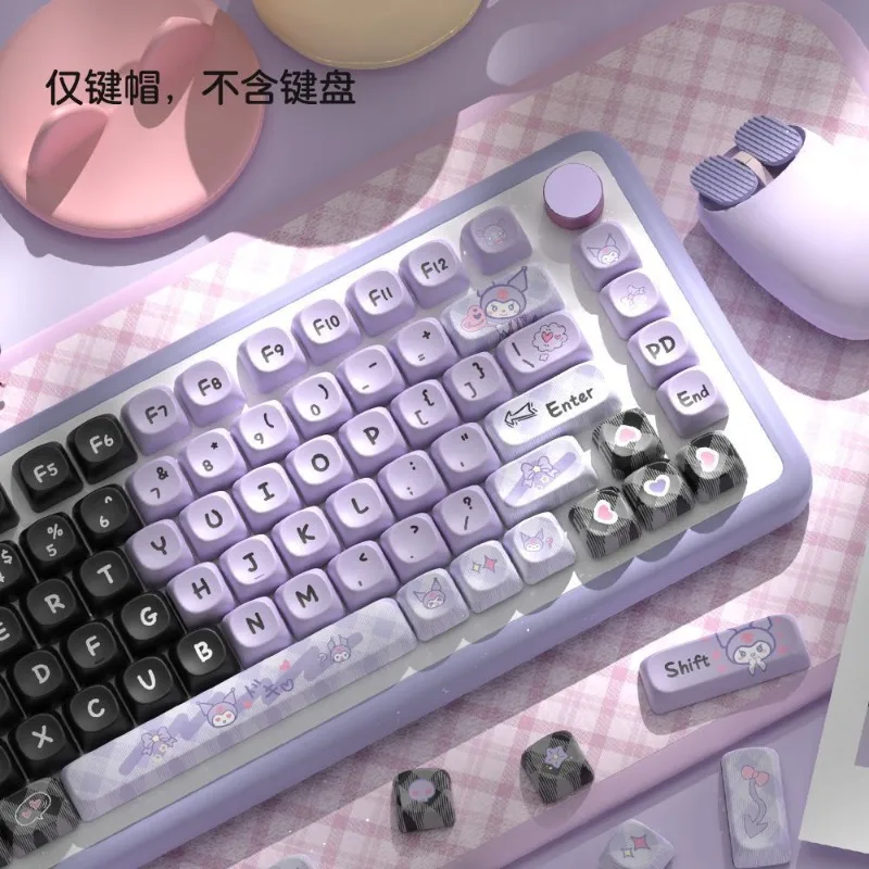112 مفتاح سانريو Kawaii سينامورول أغطية المفاتيح الكرتون نمط PBT لوحة المفاتيح الميكانيكية مفتاح قبعات MCA ملحقات لوحة المفاتيح لطيف للغاية