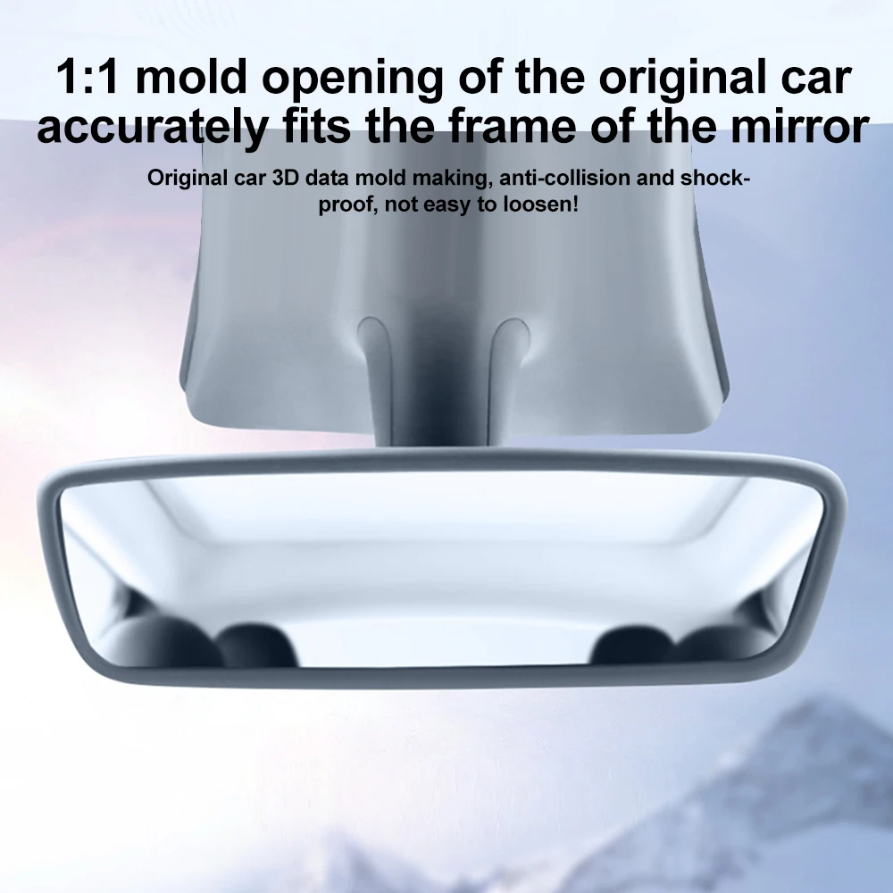 Silicone Rubber Rear View Mirror Protector Frame For Tesla Model 3 Y Interior Accessories Rearview Mirror Protector Trim