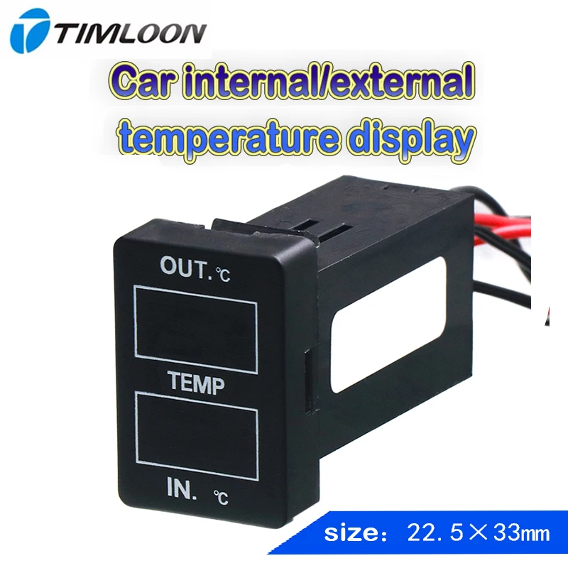 Car Thermometer Internal / External Temperature Display Dual Temperature Sensor for TOYOTA, Camry ,Corolla ,Yaris, RAV