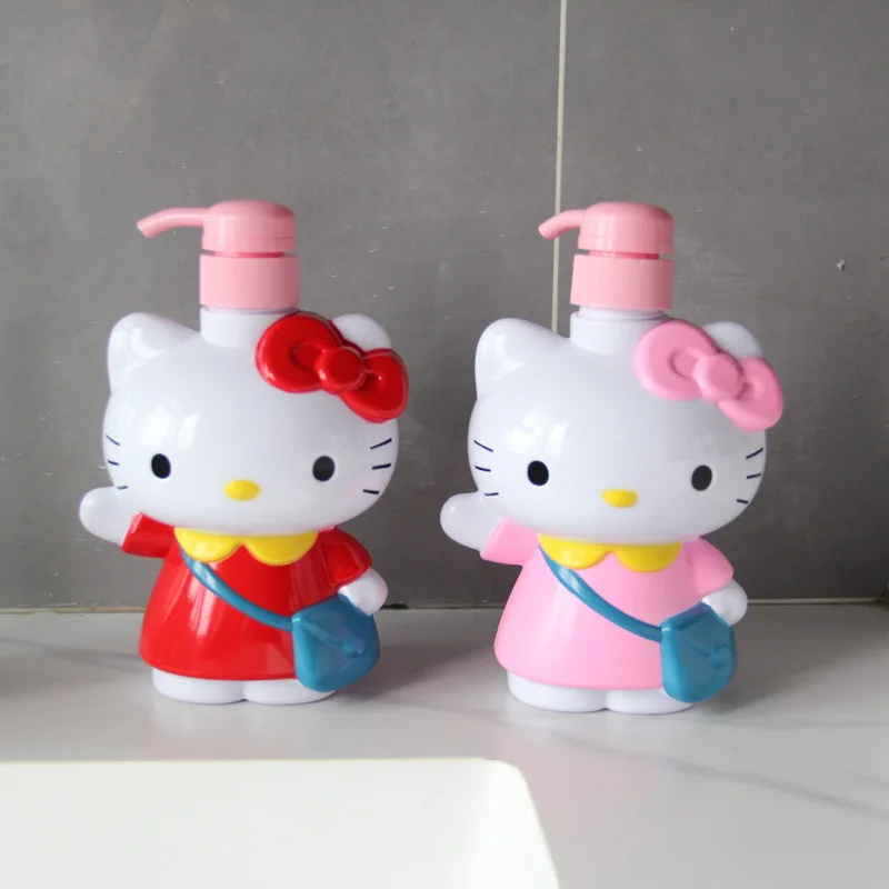 

Sanrios HelloKittys Hand Wash Squeeze Bottle Cartoon Hildren Shower Gel Shampoo Bottling Bottle Girl Heart High Capacity Bottled