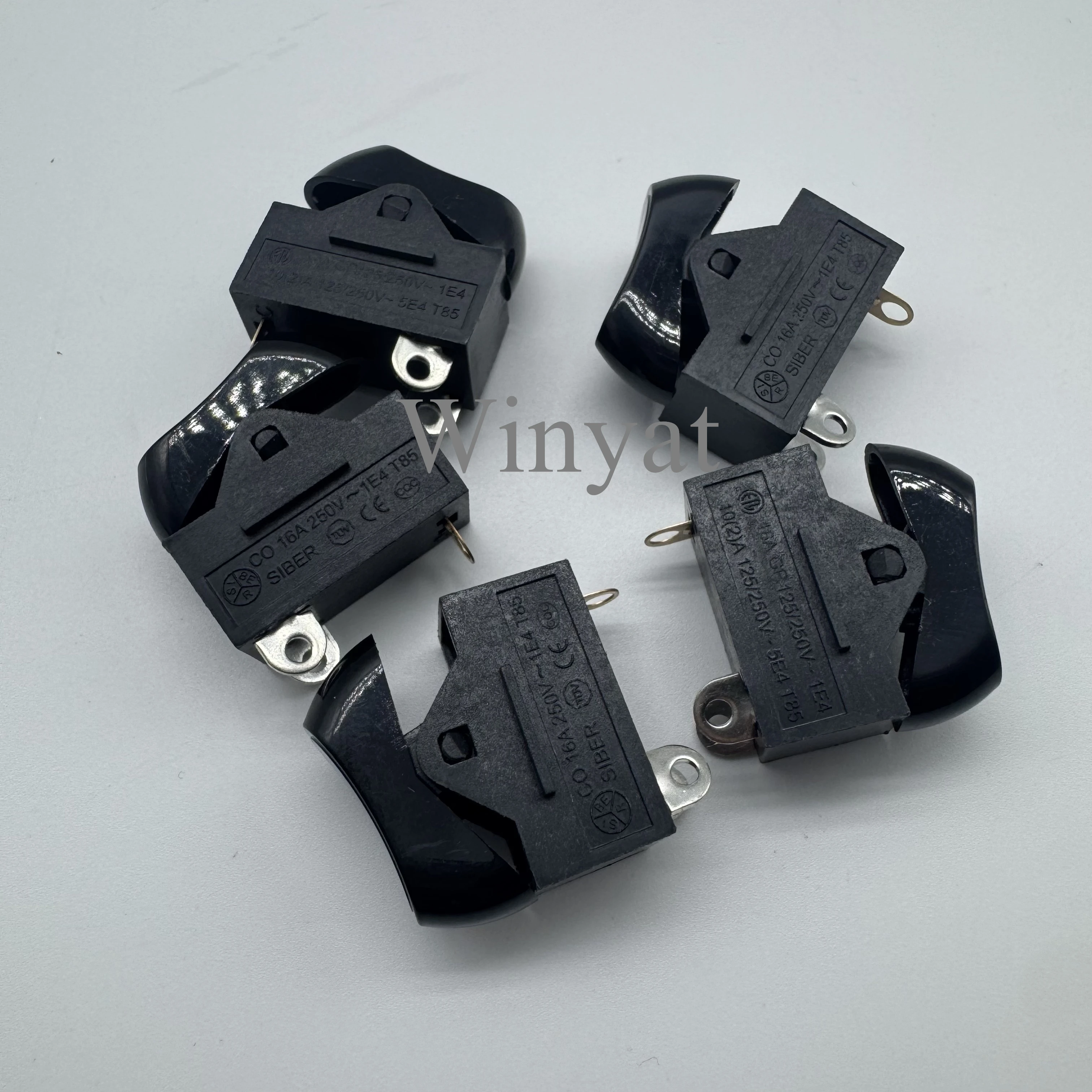 2pcs Thickened Silver Contact 3-pin 3-position Salon Special Air Duct Switches SIBER CO Hair Dryer Switch 16A Black