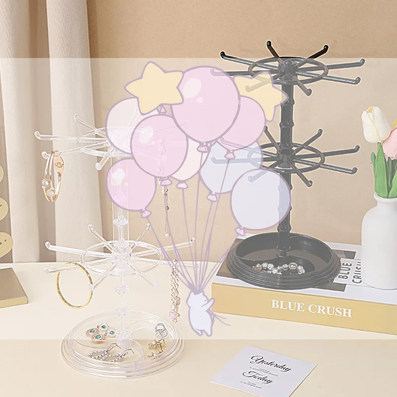 

Вращающаяся подставка для ювелирных изделий, многофункциональная стойка для колец для волос, держатель для браслета, прочная подставка для ожерелья для дома