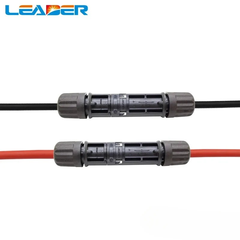 LEADER TUV Approved 1500V Solar Connector Solar Plug 30A for Solar Panel Connector UV Resistant Mainland China M C 4 Connector