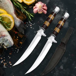 Stainless Steel Fish Filleting Boning Knife Kitchen Steak Knife Meat Cleaver Chef Knife Fruit Sliicing Utility Knife for Cooking