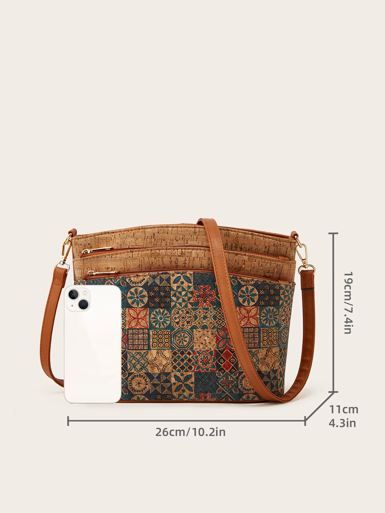 New Casual Fashion Ladies Ethnic Shoulder Crossbody Personalized Hugh Retro Bark Bag